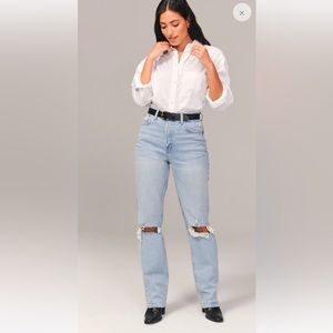 Abercrombie Curve Love 90s Straight Ultra High Rise Jeans